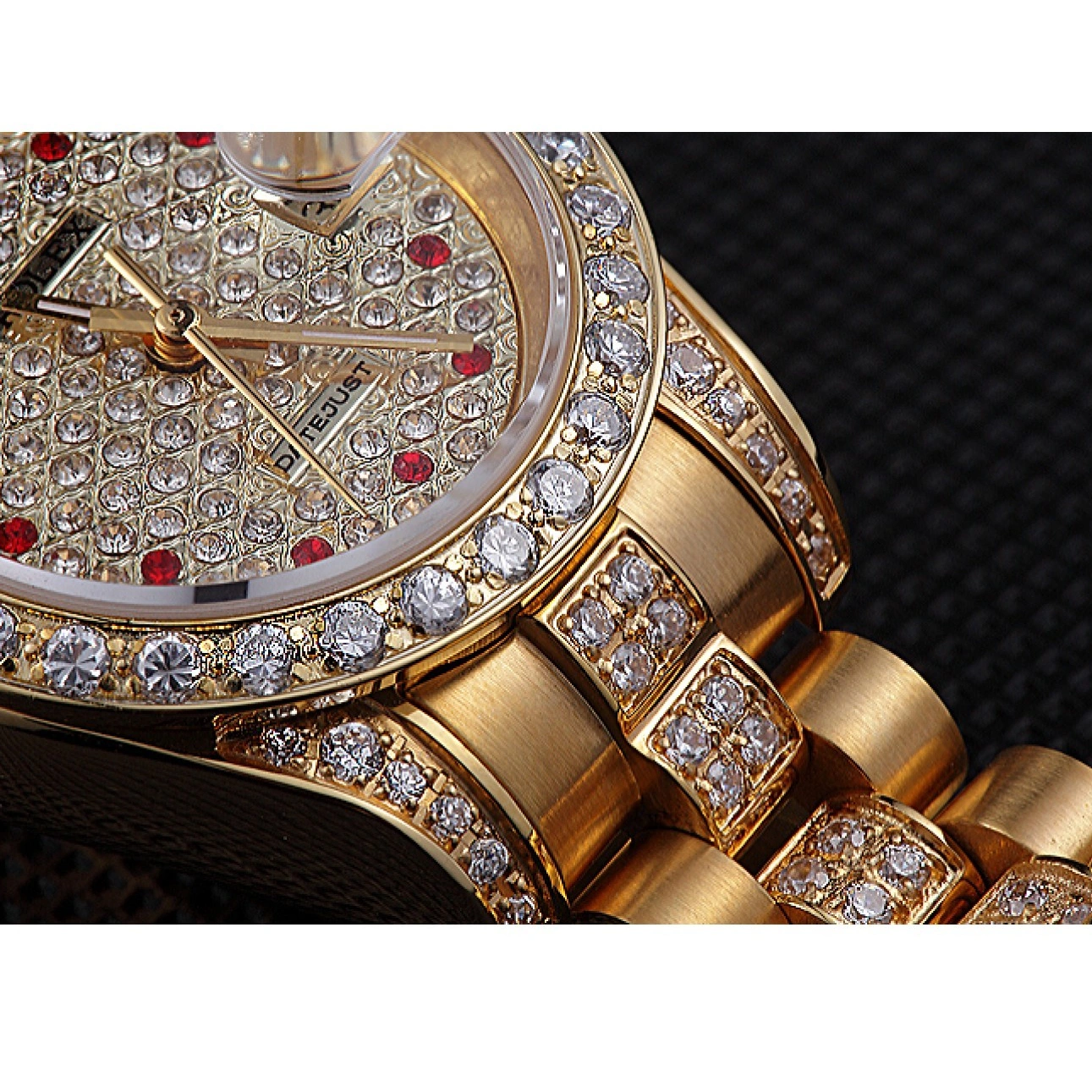 AAA replica watch Swiss Diamond Rolex Dial 622023 Gold DateJust 0606